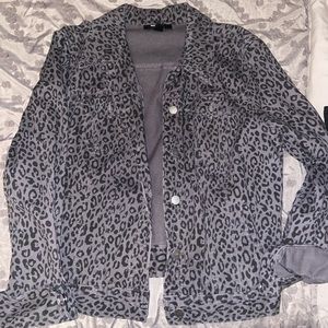 Cheetah Print Jean Jacket